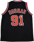 Chicago Bulls Dennis Rodman Autographed Signed Black Jersey Jsa