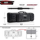 Double Rifle Bag  36 42 Inch Tactical Gun Bag With Pistol Pouch   Molle  1680   