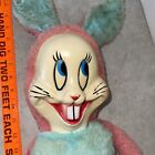 60   s Bugs Bunny Rabbit Doll Plastic Face Plush Body Wb Vtg Easter Halloween 27   
