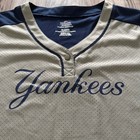 Majestic Yankees Cool Base Womens Xl Jersey Shirt Navy Gray Mlb Baseball