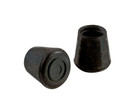 1 In  Black Rubber Leg Caps For Chair And Furniture Leg Floor Protection 4-pack 
