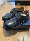 Dr  Comfort Frank Men   s Black Leather Recloseable Dress Shoe Size 14xw