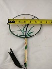 Vintage Japanese Hand Painted Silk W  Bamboo Handle Paddle Fan