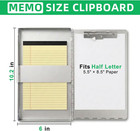 Small Aluminum Clipboard With Storage   6 X 10 2 Inches  Recycled Metal Snapak