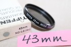 New Vtg Tiffen 43mm Nd0 6 Neutral Density Filter Usa 43mm Tiffen Nd0 6   2 Stops