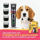 Dog Cat Pet Grooming Kit Rechargeable Cordless Electric Hair Clipper Trimmer Set