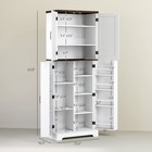 Homcom 64  Kitchen Pantry Storage Cabinet With Motion Sensor Light