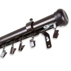 110 In  - 156 In  Cordless Telescoping Traverse Curtain Rod Kit In Cocoa With Ro