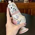 Rare Vintage Lampe Berger Faience Perfume Lamp Paris Floral Pierced Diffuser