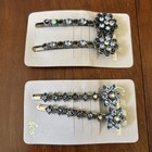 Rhinestone Crystal Ab Pins Barrette Hair Clips 8 Sets Blue Vtg Look Bridal Party