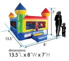 Commercial Inflatable Bounce House Rainbow Indoor Outdoor Castle Blower Open Box