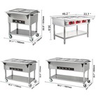 Vevor Electric Steam Table 2 3 4 5 Pan Commercial Food Warmer W  Sneeze Guard