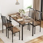 5 Piece Dining Table Set For 4 Modern Kitchen Table Set And 4 Chairs W rack Home