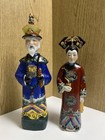 Vintage Porcelain Emperor And Empress Hand Painted 15     12 1 2    Tall