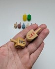 Vintage Hanukkah Dreidels Lot Of 10 Jewish Holiday Judaica Spinning Tops