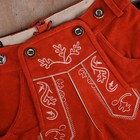 Womens Lederhosen Red Suede   Oktoberfest Outfit Women   Bavarian Trachten Short