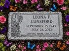Gray Granite Grave Marker Floral Memorial Personalized
