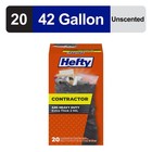 Industrial Strength Heavy Duty Contractor Trash Bags 42 Gal 20 Count Unscented