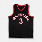 Allen Iverson Philadelphia 76ers Signed  hof 2k16  Pro Style Black Jersey Bas