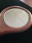 Vintage Wooden Studio Handcrafted Handheld Mirror With Beveled Glass