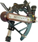 9   Marine Sextant W  Wooden Box     Vintage Nautical Brass Tamaya Style Navigatio