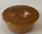 Vintage   Norwegian Folk Art   Hand Painted Wooden Box   Trinket Box Signed Ooak