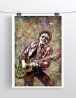 Neal Schon Of Journey Pop Art 8x12in Poster  Journey Tribute Art Free Shipping