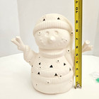 Ceramic Bisque Ready To Paint Light Up Snowman Kit W  Replaceable Bulbs   Cord