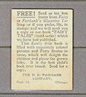 Antique Fairbank s Glycerine Tar Soap Trading Card Advertising Children Book Vf
