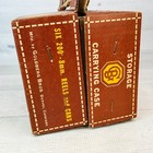 Goldberg 8mm 200ft Brown Metal 5  Film Reel   Canister 6pc W Storage Carry Case