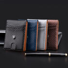 Men Rfid Blocking Wallet Slim Card Holder Leather Bifold Minimalist Front Pocket
