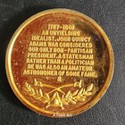 John Adams 1735-1826 18k Gold Electro Plate Proof Sterling Silver Medal  B2182