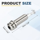  6 35mm 1 4  Guitar Jacks Stereo Barrel Endpin Jack Sockets  Silver