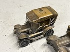 Lot 5x Vintage Cast Metal Antique Style Car Coin Bank Erie Bank Huron Vermilion