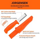 Jorgensen Wood Chisel Knife With Sheath Sk5 Carbon Steel Blade For Whittling New