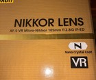 New In Sealed Box Nikon Af-s Vr Micro-nikkor 105mm F 2 8g If-ed Lens