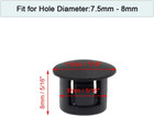 60pcs 8mm Black Hole Plugs  Snap Lock Tube Caps  Plastic End Caps