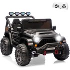 24v 2 Seater Ride On Car Toy For Kids 4x4 Ride On Truck W parent Control Black