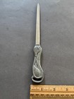 Art Nouveau Flower 95  Marked Metal Letter Opener Vintage Desk Accessory