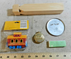 Misc Train Items  Wood Whistle  Pencil Sharpener  Remington Pocket Watch      c 