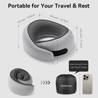 Wander  Plus Travel Neck Pillow Memory Foam 360 Support Max Grey Airplane