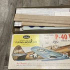 Vintage Guillow   s Curtiss P-40 Warhawk Wwii Flying Tiger Balsa Wood Model Kit