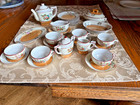 Vintage Child s Tea Set Peach Lusterware 25 Piece Set Made In Japan Mid-century