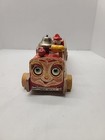 Vintage Fisher Price  200 Wooden Winky Blinky Fire Truck 1950 s Pull Toy