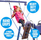 Surf N Swing Painted Steel 5 Station Kids Outdoor Backyard Swing And Play Set Wi