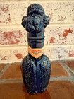Super Cute Vintage Black Gori Poodle Glass Wine Bottle   Decanter  Italy  Empty