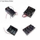 1 2 3 4 8 Cell C d Cell Battery Holder Case Enclosed Box switch With Wire