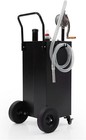 40 Gallon Portable Pump Gas Caddy Fuel Diesel Oil Transfer Tank With 4 Wheels 