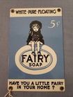 Vintage Fairy Soap Advertisement Sign Wall Decor Metal Tin