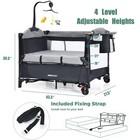 Cuna De Bebe Para Junto Cama Plegable Portatil Con Y Juguetes Giratoria